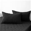 Ystyle Federe Cuscino Letto Impermeabili 50x80cm (Set di 2), Federe Copricuscini Letto Antigraffio, Federa da Cuscino Antiacaro, Chiusura a Busta, Ipoallergico Lavabili Resistenti, Nero