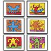 Milk And Coffee Lab MilkAndCoffeeLab® - Keith Haring - Set 6 Poster 40x30, stampe artistiche da parete, per soggiorno, camera, studio o negozio. Poster di Pittori famosi. Senza cornice. (Haring 1, cm 40x30)