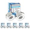 Sigmaled lighting, MINI FARETTO LED 3W, Dimmerabile, 300lumen, Luce fredda 6000K, Spot Tondo incasso in alluminio, 220V / 240V AC Driver NON NECESSARIO, 10 Spots