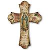 F.LLI BONELLA Fratelli Bonella | Crocifisso da parete in legno vintage raffigurante la Madonna di Guadalupe 28x40cm | Made in Italy
