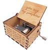 Youtang - Mini carillon con manovella in legno inciso, 18 note, carillon per bambini