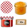 KADAX Piccoli barattoli per conserve da 235 ml, fi82, mini bicchieri per miele e condimento, vasetti per marmellata con coperchio, vasetti ermetici da regalare (10 pezzi)