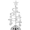 Oytrui Lampada a LED per albero di Natale, piccolo cristallo decorativo albero di ferro, decorazione per la casa, ufficio, decorazione natalizia (luce bianca argenta)