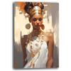 Printerland Quadro Moderno Ragazza Orecchini Africa Quadri moderni soggiorno da Parete XXL grande Stampa su tela Canvas Decorazione Murale muro Arredo Camera da letto Cucina (10, 30x40 cm)