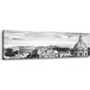GP TONER quadro su tela architettura Roma bianco e nero 150X50 cm
