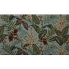 Kt KILOtela - Tessuto per rivestimento, jacquard gobelin, rivestimento sedie, cuscini, testiera, divano, borse, resistente all'usura, larghezza 280 cm, floreale, tropicale, turchese
