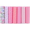 Crafts Fabrics Lulizzie - Lotto di 7 scampoli di tessuto in 100% cotone, 40,6 x 50,8 cm, per trapunte, scrapbooking, progetti fai da te, collage con piccoli puntini sparsi con elementi floreali