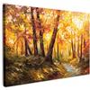 MuchoWow© Quadro Camera Da Letto Quadri Soggiorno Decorazione Quadri | 30x20 cm - Moderni Su Tela Stampe Foto Con Cornice Quadretti PosterPittura a olio - Autunno - Arte - Stagione