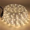 XUNATA 3 Metri Striscia LED Rotonda Flessibile, AC 220 V Luce Corda Bianco Caldo, Nastro Trasparente Impermeabile IP65, illuminazione a 360 ° per Decorazioni Esterne