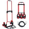 JJSMKCH Carrello per salire le scale, carrello a mano pieghevole da 90,7 kg (rosso)
