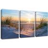 Visario Quadro su tela 120x80 cm 4422 Spiaggia Mare Dune Sole pronto da