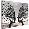 MuchoWow© Stampe Su Tela Quadro Soggiorno Quadri Camera Da Letto Moderni | 80x60 cm - Accessori Salotto Poster Da Parete Con Cornice DecorazioneSpiaggia - Mare - Persone - Albero - Arte moderna
