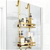 Laimew Mensola Da Doccia Senza Foratura, Organizer Da Bagno, Ripiano Per Docce Appendibile Per Porte In Vetro, Supporto Per Shampoo, Acciaio Inossidabile 304, Argento