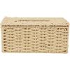 Wanjorlay Scatola di Fazzoletti di Rattan, Portatovaglioli Vintage, Coperchio del Contenitore di Stoccaggio 'Ingombro Della , Decorazione Della Scrivania del Soggiorno (Beige)