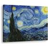 Artenor Quadro Van Gogh Vincent La notte stellata, 30 x 23 cm - Made in Italy, Quadri Moderni Soggiorno, Camera da Letto, Cucina, Poster da Parete, Decorazioni Casa
