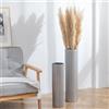 Sziqiqi Vaso da Terra Alto da Interno: 70/55 cm Vaso da Terra Argento Set di 2 per delle Pampas Artificiale - Metallo Vasi da Terra con Struttura a nido d'ape perInterni Soggiorno CaminoDecorazioni