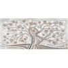 Lupia - Quadro Moderno Albero della Vita, su tela poliestere con brillantini Glitter, BRILLANT 45x100 cm ALBERO ABBRACCIO MIX capezzale Camera da Letto o per Soggiorno, Amore e Famiglia