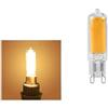 GLAZZY 5pcs lampadine a LED G9 220V 5W 7W 10W Senza sfarfallio COB LED Lampada in Vetro Lampada LED casa lampadario faretto (Color : G9 5W 220V Warm)