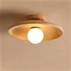 SANGPAO Decorazione domestica moderna Plafoniera per piccolo corridoio Log in legno di noce Plafoniera rustica a semi-incasso Lampada da soffitto di metà secolo per cucina Corridoio Portico Ingresso F