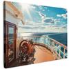 MuchoWow© Quadri Moderni Camera Da Letto Foto Quadro Decorazioni Parete | 70x50 cm - Soggiorno Stampa Su Tela Moderna Cucina SalottoBarca - Acqua - Mare - Vela - Montagne - Sole - Stile Marino