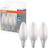 OSRAM Lampada LED Base Classic B60 mini candela 5,9W opaca E14 | LED Base Classic B 60 Filament, LED Lamps, bianco, 10000 h, confezione da 3