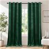 Ystyle Tende Per Interni In Velluto 2 Pezzi, 140x280 CM, Verde Scuro | Termiche Isolanti Anticaldo Tende Oscuranti per Interni per Camera da Letto e Soggiorno Moderno, Curtains con Anelli