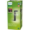 Philips LED Tyla, Paletto Alto da Esterni, Luce Bianca Calda, Sensore di Movimento Integrato, IP44, 9W