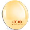 Bawoo Wake up light Bawoo Simulazione dell'alba e del tramonto Sveglia bambini Lampada comodino Con 2 Allarmi 8 Suoni 20 Luci Per Cameretta