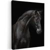 MuchoWow© Quadri Moderni Soggiorno su Tela Quadro Canvas Foto Dipinti | 50x70 cm - Camera da Letto Decorazioni Pareti Cavallo - Animali - Nero - Ritratto