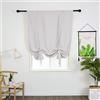 SIMPVALE Tende oscuranti corte romane con legaccio, isolamento termico, tenda oscurante con tasca per bastone per camera da letto, soggiorno, cucina (Hoar, 100 x 120 cm)