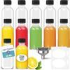 HEFTMAN Bottigliette di Vetro Piccole - 12 Pezzi Mini Bottiglie Vetro da 60 ml con 3 Imbuti ed Etichette, Riutilizzabili, Trasparenti Bottigliette di Vetro Piccole Liquore di Oli, Zenzero, Liquori