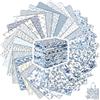 Tatuo Namalu 30 Pezzi 10 x 10 Pollici Tessuto di Cotone a Quadri Stoffa in Cotone Floreale Tessuto Quadrato Patchwork Cucito Trapuntato Stampato di Fiori a Quadretti per DIY(Fresco)