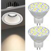 Pilipane Lampadina 2 Pezzi,lampadine LED 3W MR11. Sostituzione alogena 12v, Base bi Pin GU4. Bianco Tenue 3000 K, Lampadina Base in Ceramica per Soggiorno Camera da Letto(Luce Bianca), Lampadina 2 Pezzi,