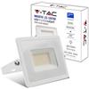 V-TAC Faro LED da Esterno Bianco 30W - [Chip Samsung - Alte Perfomance, Bassi Consumi] - 2510 Lumen - IP65 - Proiettore Faretto LED Nero per Casa, Giardino, Garage - Impermeabile - Luce Fredda