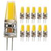 ShenShuai 10 pezzi Set G4 COB lampada 2.5W LED, dal gel di silice, 210 lumen, AC220V, 360 ° angolo di visione,bianco caldo (2700-3200 Kelvin)