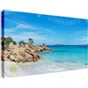 Wallazz Quadro su Tela Sardegna - Quadri Moderni Soggiorno - Cagliari, Sassari, Olbia, Alghero, Porto Torres, Maddalena - Stampa su Tela Canvas HD - Quadro Moderno Soggiorno - 70x140cm