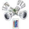 Kznifmk 4 lampadine E27 e 1 con funzione di memoria, 17 colori intercambiabili, spot, 4 modalità di illuminazione dinamica.