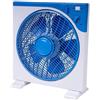 OISE ART STORE Trade Shop - Ventilatore Quadrato Box Fan 45 Watt 30 Cm con Timer Bianco Azzurro 5 Pale 5340055 -