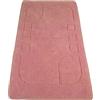 Casatessile Carezza Tappeto Bagno cm 65x120 Tappetino Bagno Grande, Assorbente in Cotone e Lavabile in Latrice - Rosa