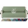 Ystyle Copridivano 4 Posti Con Braccioli Universale, Verde Menta | Copri Divano Antigraffio Gatto Con Tasche Laterali, Sofa Cover Antiscivolo Lavabile per Animali, Copridivani Mobili Protector