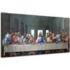 ZHONGYUTONG L'Ultima Cena Stampe Su Tela Con Cornice Leonardo Da Vinci Famosi Dipinti Ad Olio Riproduzione Classica Decorazione Di Gesù Per Cucina Camera Da Letto Soggiorno (20x40cm)