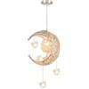 PETITES ECREVISSES Lampada a sospensione a LED Forma di Luna Moderna Lampada a Sospensione in alluminio per Bambini Camera da Letto (Luce Calda-25cm)