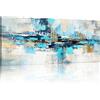FajerminArt Grande Stampa su Tela Con Cornice Blu verde acqua astratto Quadri Moderni Immagine pittura su tela soggiorno camera da letto Cucina Ufficio ristorante Decorazione Murale 120x50cm
