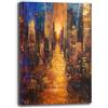 Printerland Quadro Moderno Soggiono Astratto Città Casa Quadri Moderni su Tela Stampa Canvas Astratta Decorazione da Parete Camera da Letto Arredamento Contemporaneo (2, 30x40 cm, Canvas intelaiato)