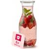 Weck Bottiglie di vetro da 1062 ml, set da 6 pezzi, in vetro con coperchi in vetro da riempire, come bottiglia d'acqua da 1 litro, caraffa in vetro con coperchio o per cuocere e regalare