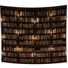 YONGFOTO 150x130cm Vintage Libreria Arazzo, Vecchia Libreria Arazzi Libreria in legno Candeliere Candela Libri Arazzo per Salotto Decor Divano Tappeto