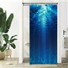 Xiaoterna Tenda da doccia Oceano Vacanze estive in spiaggia piscina mare Scenari oceanici blu profondo Tessuto impermeabile lavabile in lavatrice 90x180cm