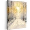 MuchoWow© Stampe Su Tela Quadro Soggiorno Quadri Camera Da Letto Moderni | 60x80 cm - Accessori Salotto Poster Da Parete Con Cornice Decorazione Regali Natilizie Muro Astratto - Neve - Sole