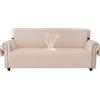 Ystyle Copridivano 3 Posti Con Braccioli, Beige | Copridivani Trapuntato con Tasche, Copri Divano Antigraffio Gatto, Protegge da Macchie, Peli e Graffi, Ideale Animali
