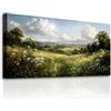 MHARTK66 Quadri Moderni Soggiorno Grandi, 50x100 cm Stampe da Parete Paesaggio Campo Soleggiato, Quadro Camera da Letto Su Tela Decorazioni Parete Bagno Cucina Ufficio Sala Da Pranzo